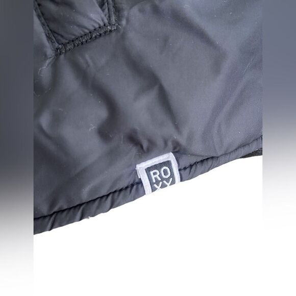 Roxy Hooded Jacket Faux Fur Sherpa Full Zip Black Size M - Picture 10 of 15